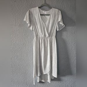 Sienna Sky Floral Print Wrap Dress High Low Short Sleeve V-Neck Size S